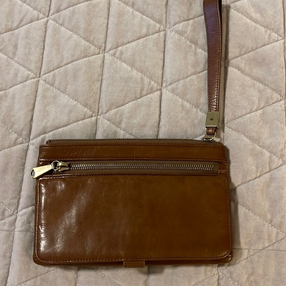 All leather Hobo wallet